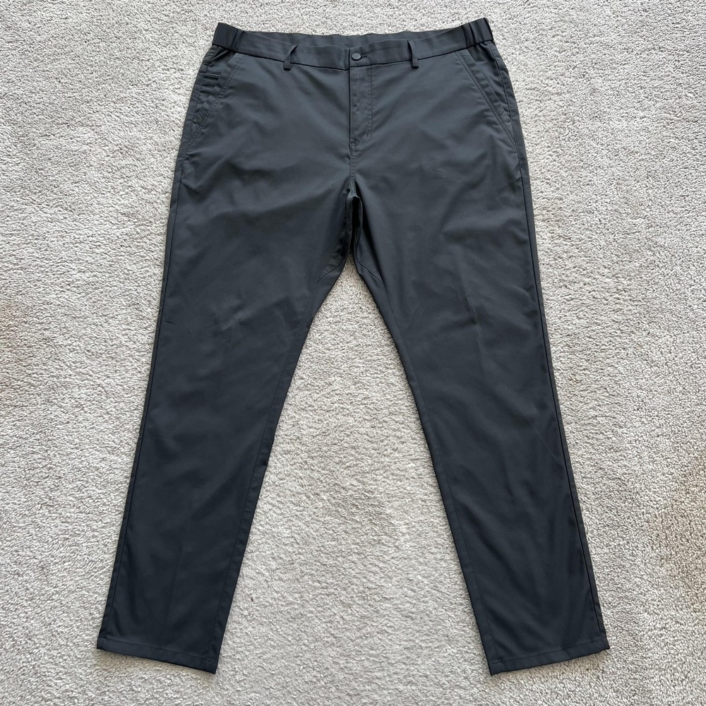 Jack Archer Pants Mens 38x32 Charcoal Gray Slim Fit Microfiber Travel Chino